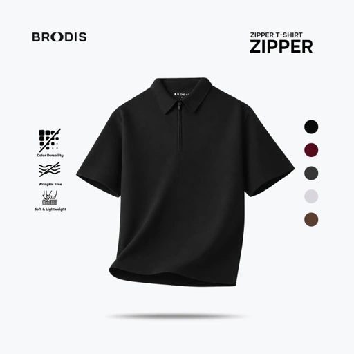 Ziptee Polo Shirt Dark Tones