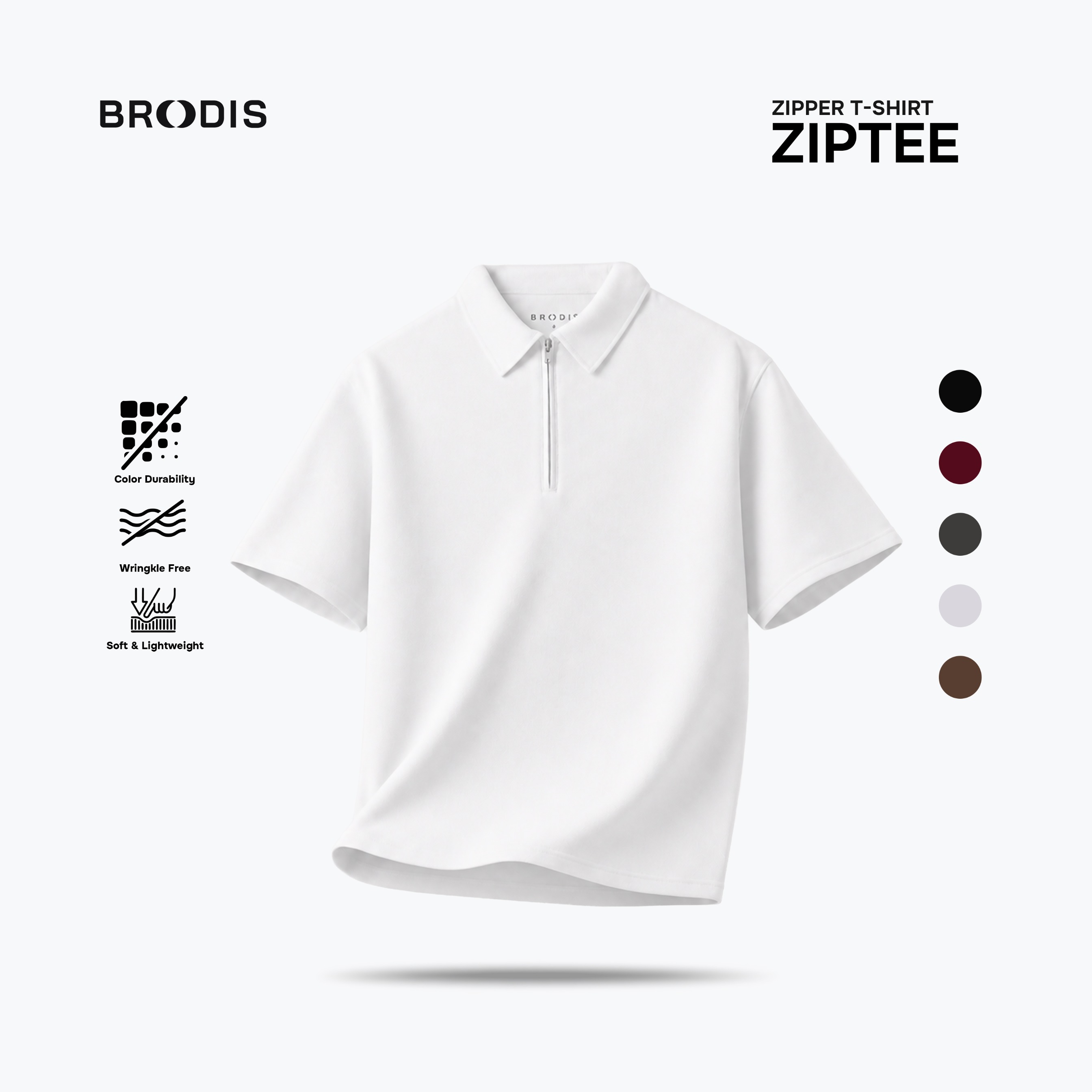 Ziptee Polo Shirt Earth Tones