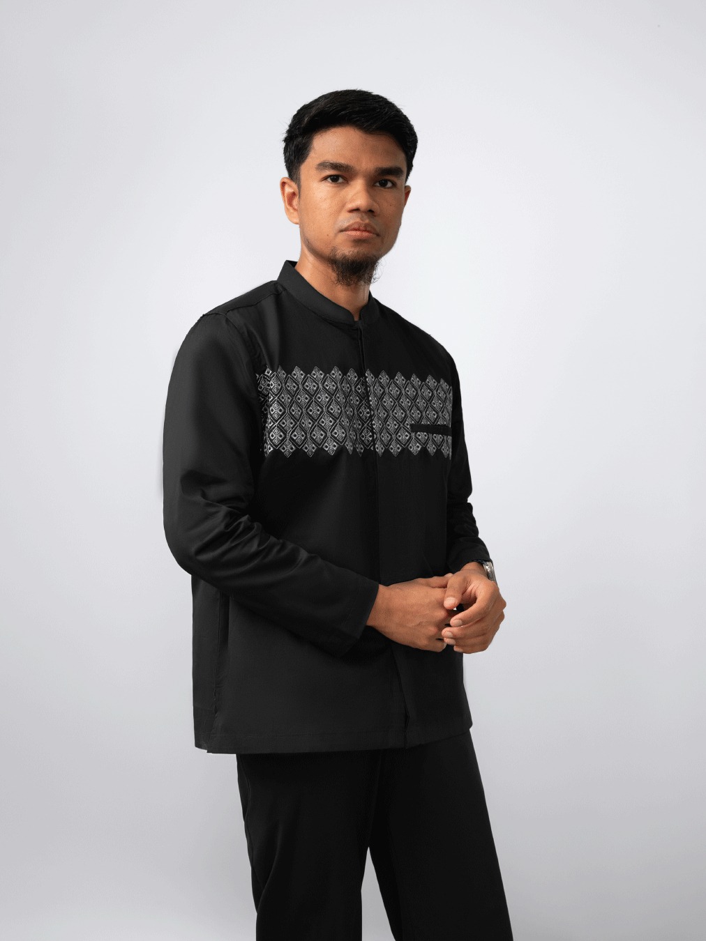 Broodis Kemeja Pria Koko Panjang Alba Dark Tones