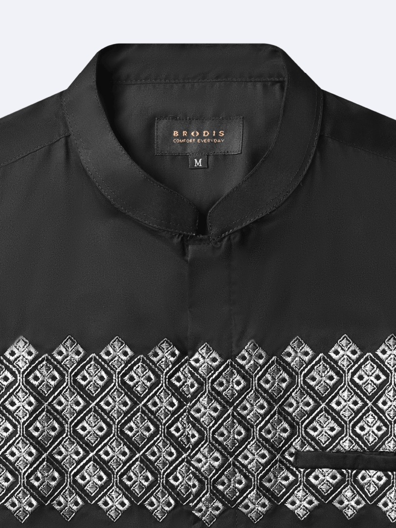 Broodis Kemeja Pria Koko Panjang Alba Dark Tones