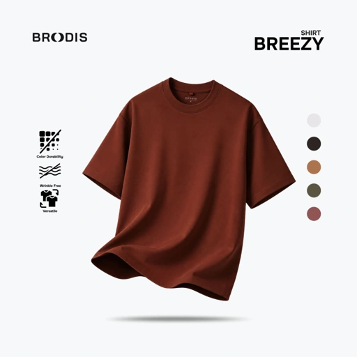 Broodis Kaos Polos Oversized Unisex Pria Wanita T-shirt BREEZY Series Cotton Blend Breezy All Varian