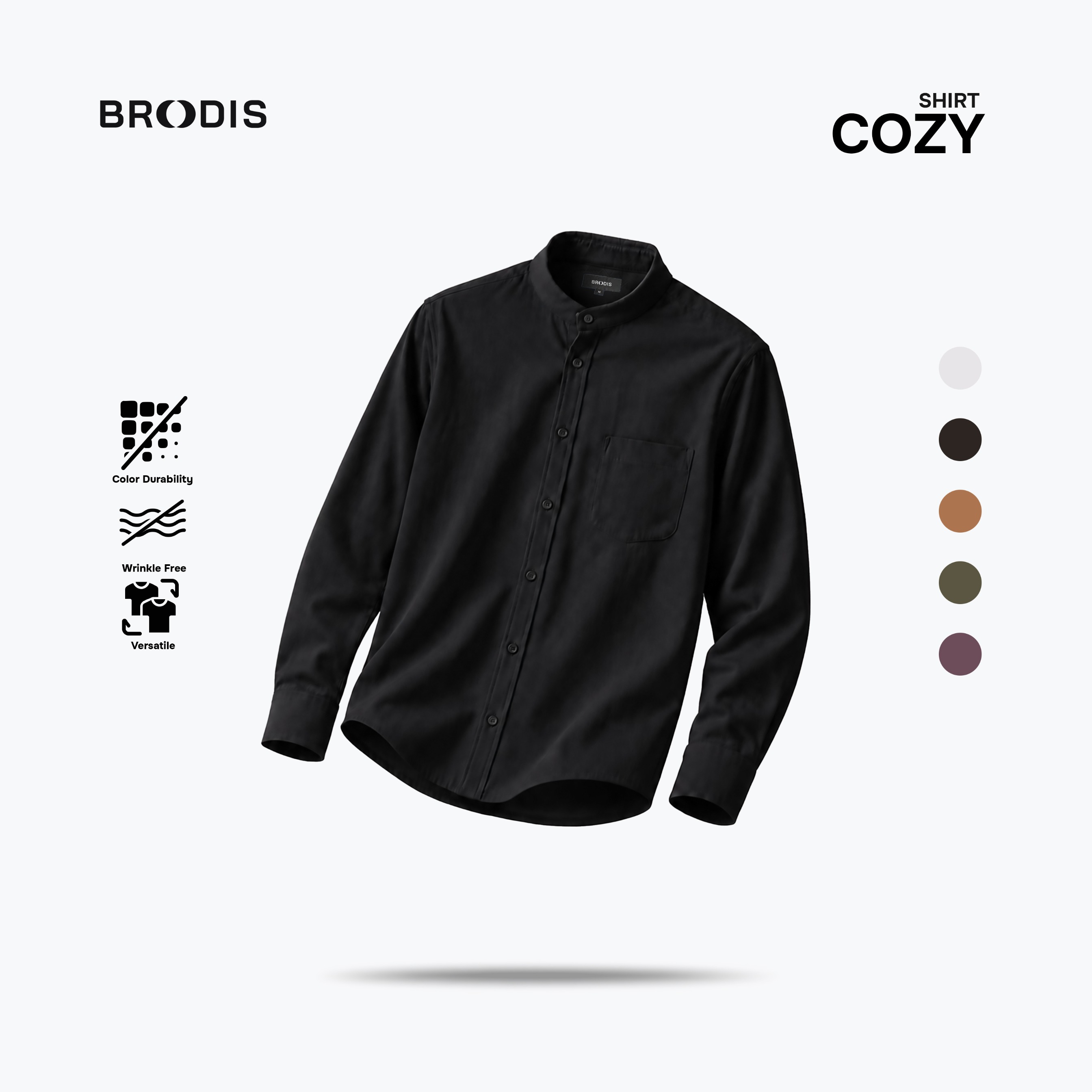 Cozy Shanghai Shirt LS Dark Tones