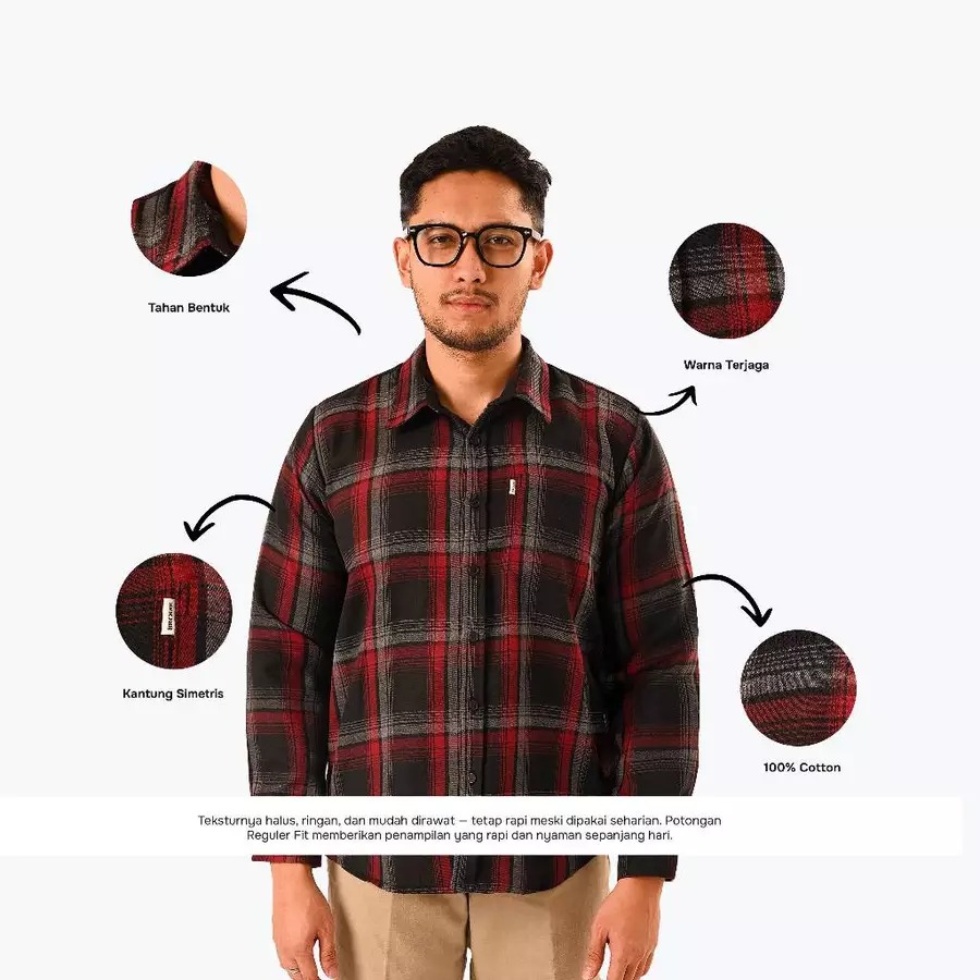 Flannel shirt LS Dark Tones series