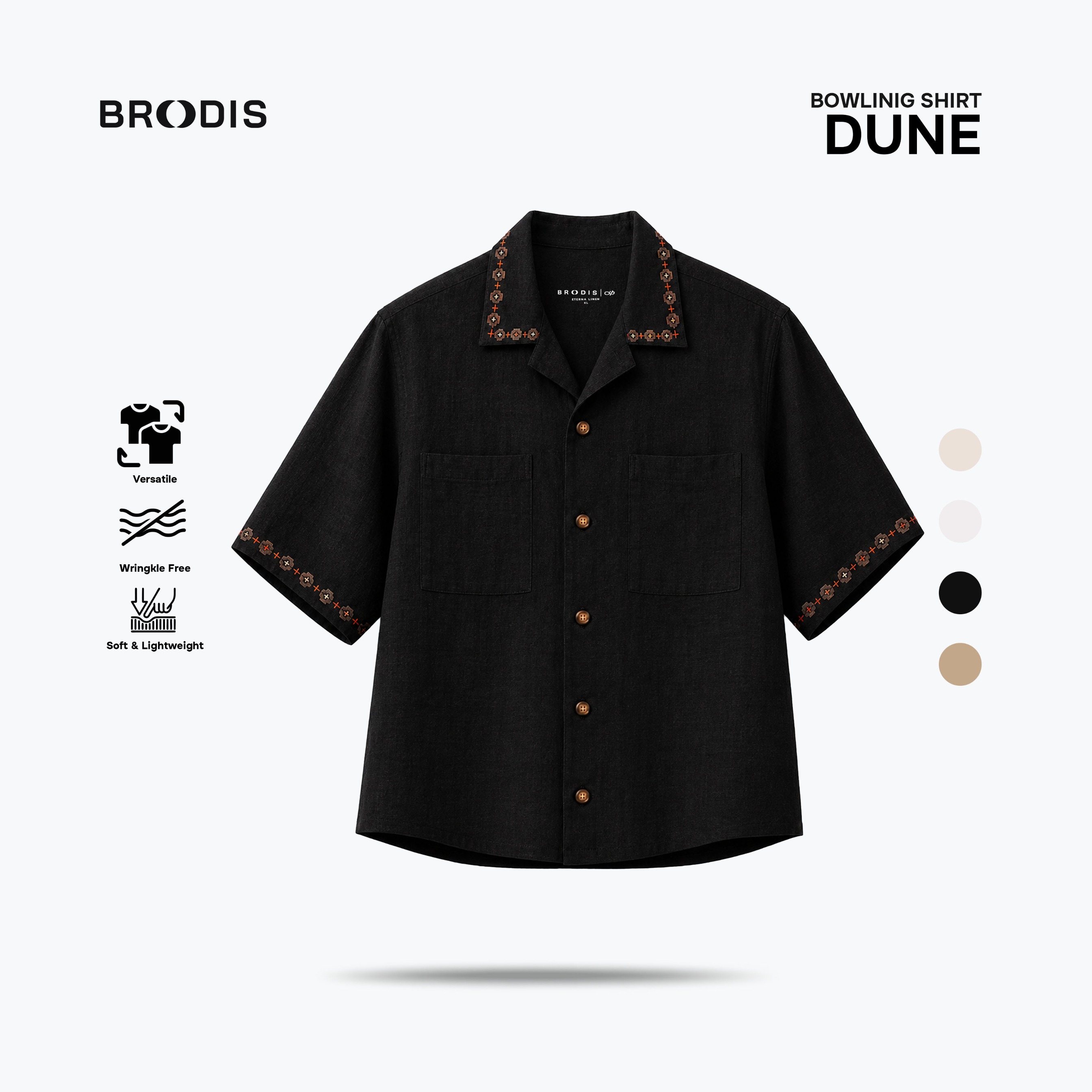 Dune Bowling Shirt SS Dark Tones