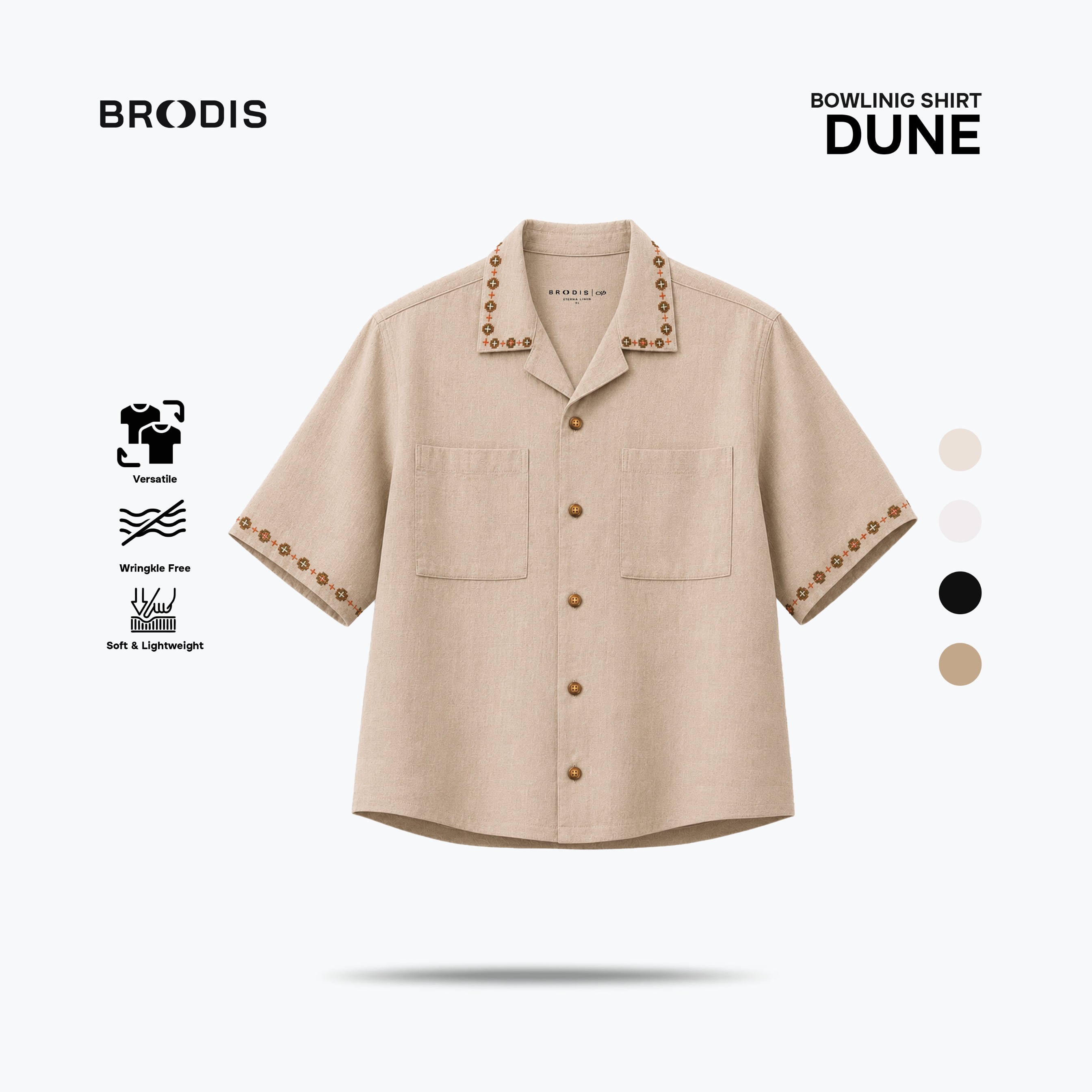 Dune Bowling Shirt SS Earth Tones