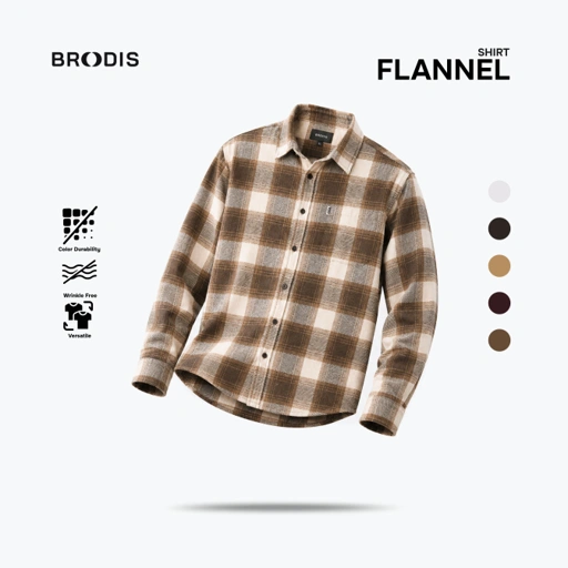 Flannel shirt LS Brown series