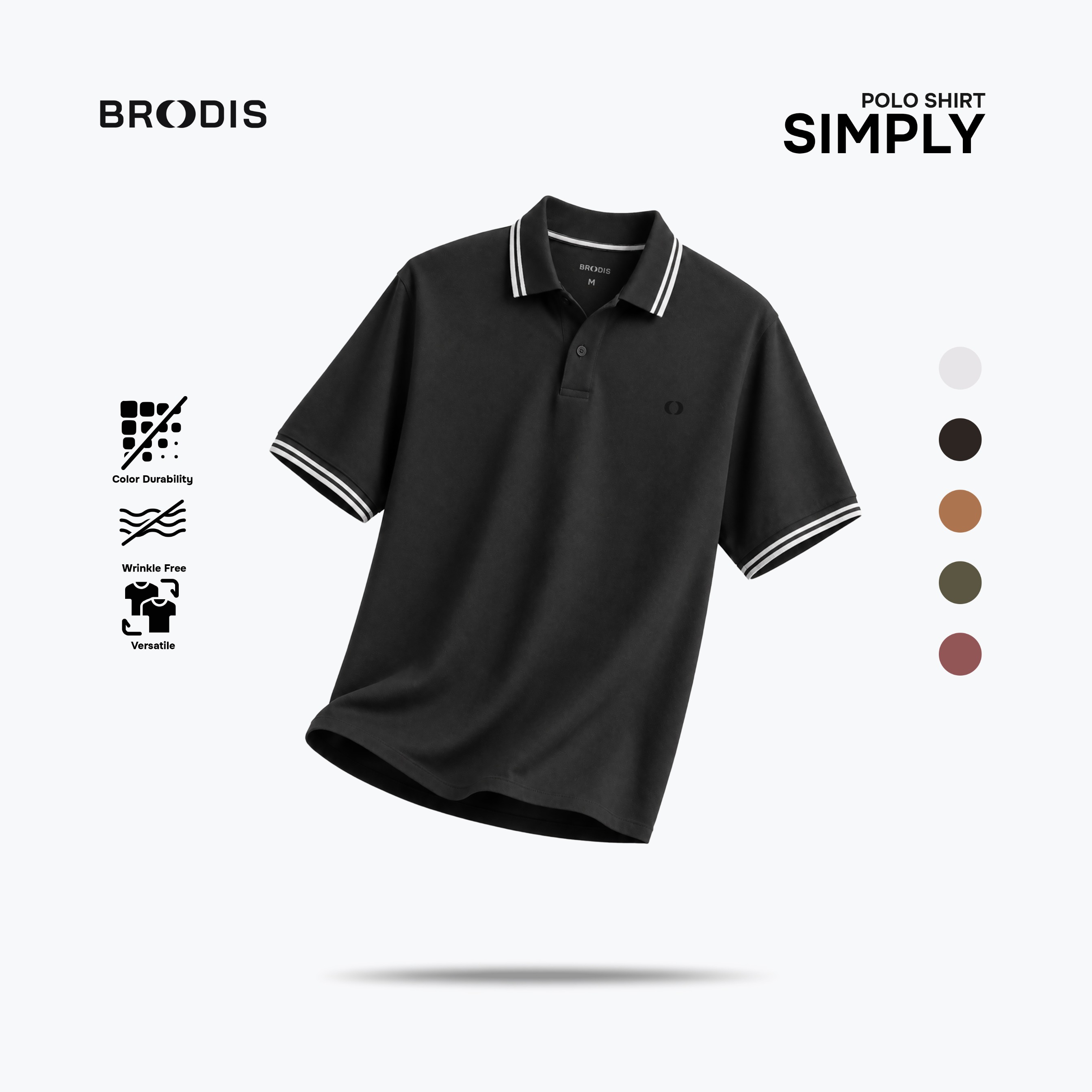 Simply Polo Shirt Dark Tones