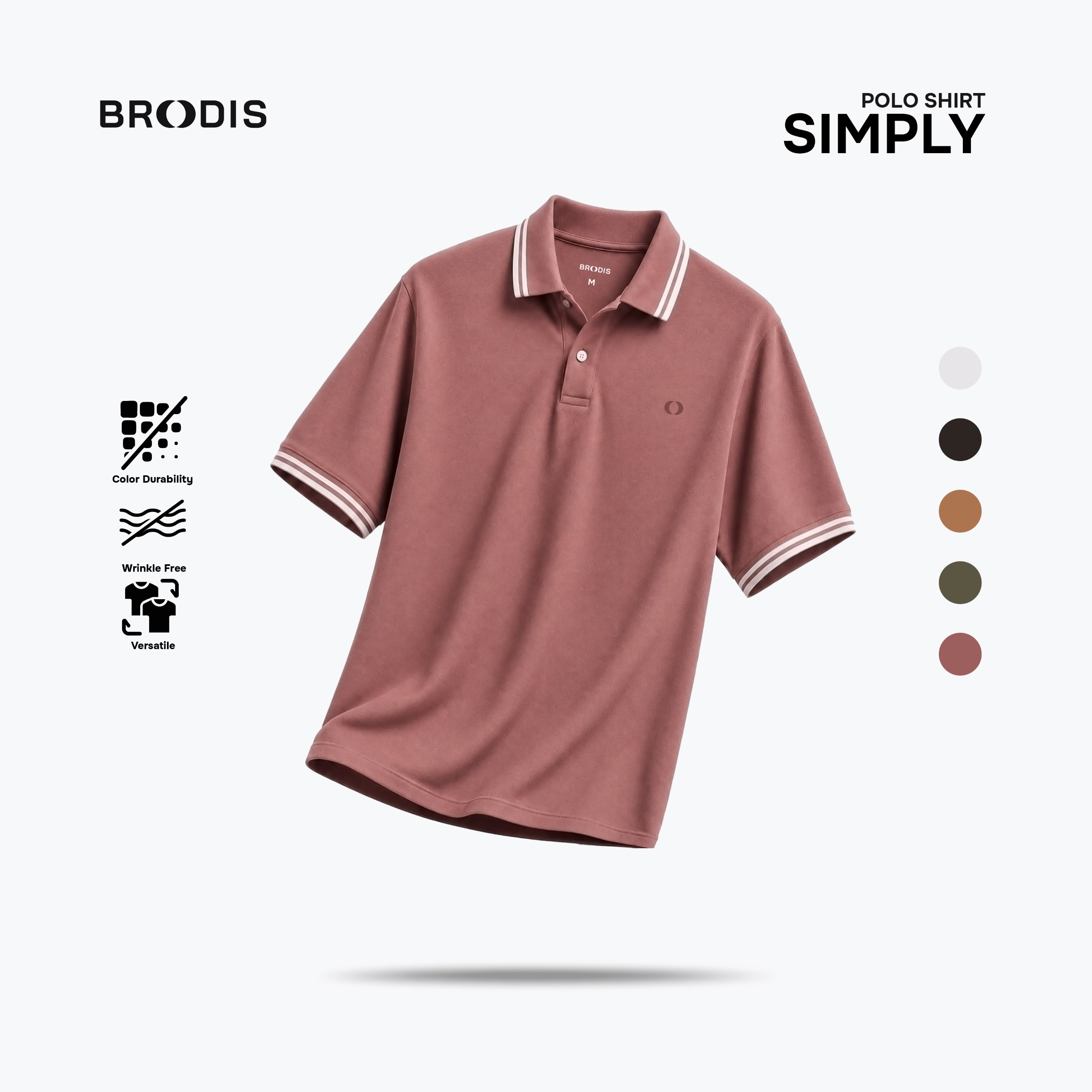 Simply Polo Shirt Earth Tones