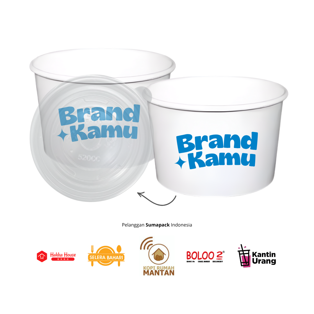 Custom Bowl Makanan Bertutup – Cetak Branding, Tingkatkan Penampilan Produkmu