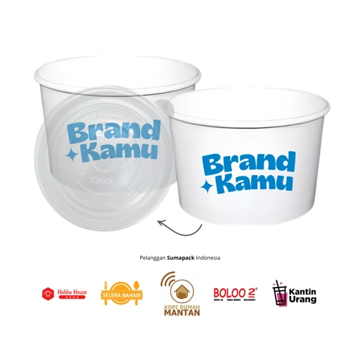 Image of Custom Bowl Makanan Bertutup – Cetak Branding, Tingkatkan Penampilan Produkmu