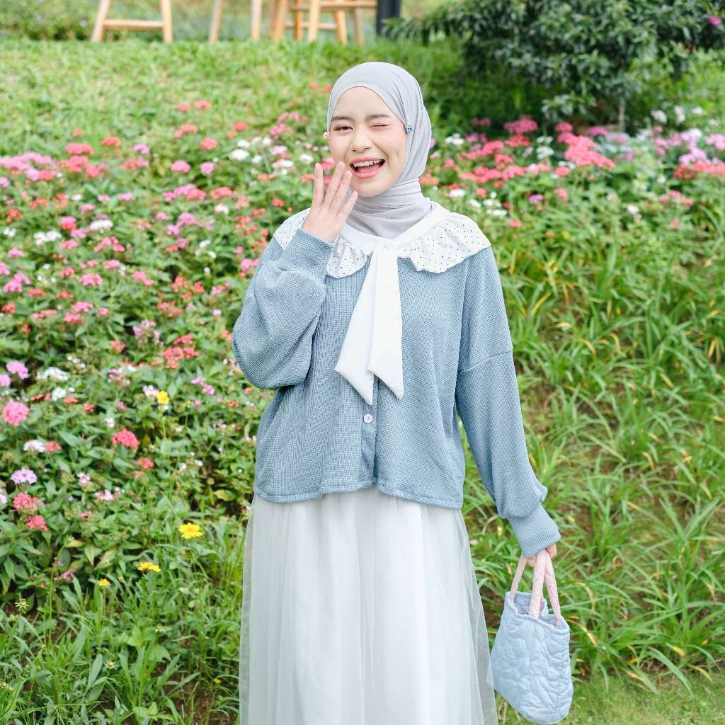 Mybamus Kyuti Coquette Tops – Atasan Wanita Korea – Outer Pita – Coquette Style