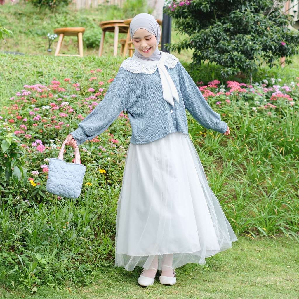 Mybamus Kyuti Coquette Tops – Atasan Wanita Korea – Outer Pita – Coquette Style