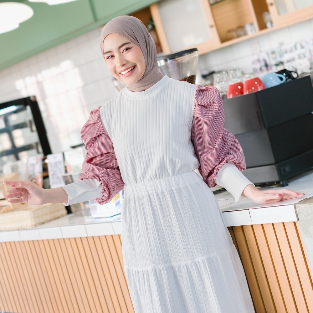 Kinan Puff Sleeve Tops - Blouse Lengan Ballon - Atasan Wanita Korean Style