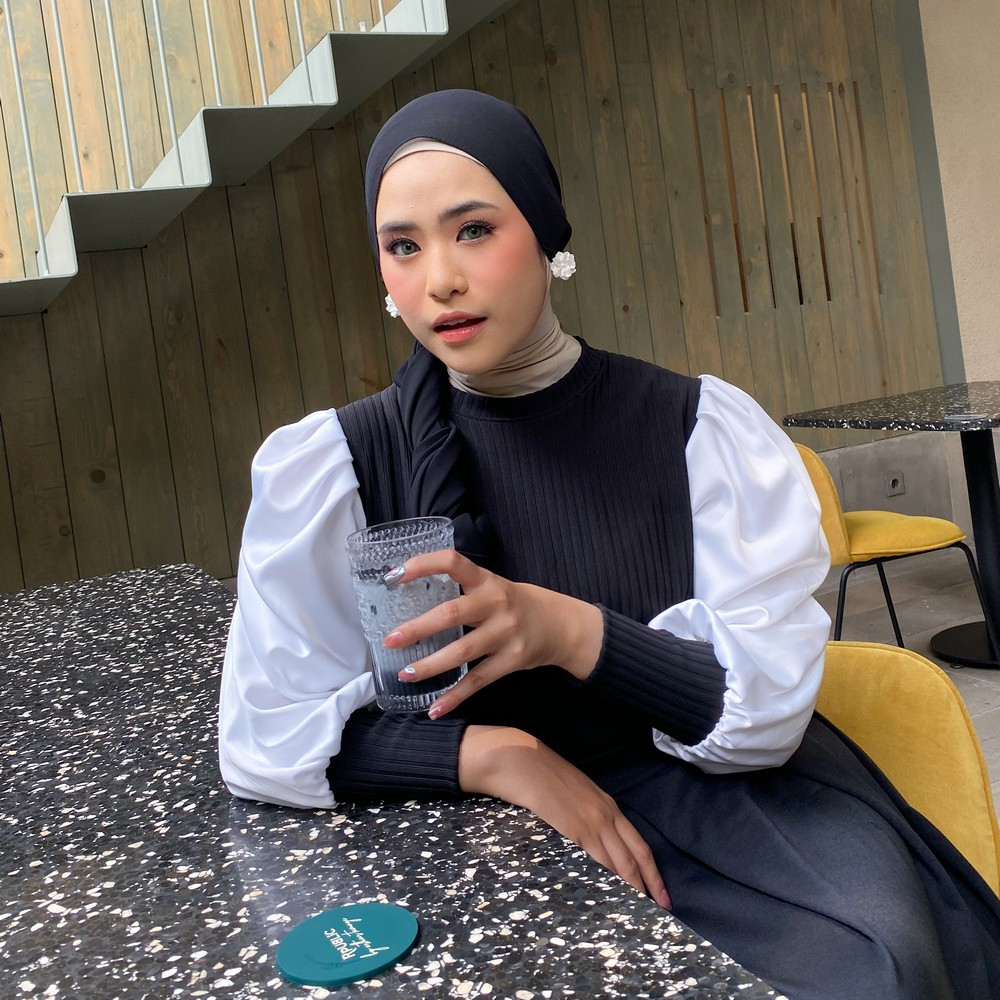 Kinan Puff Sleeve Tops - Blouse Lengan Ballon - Atasan Wanita Korean Style