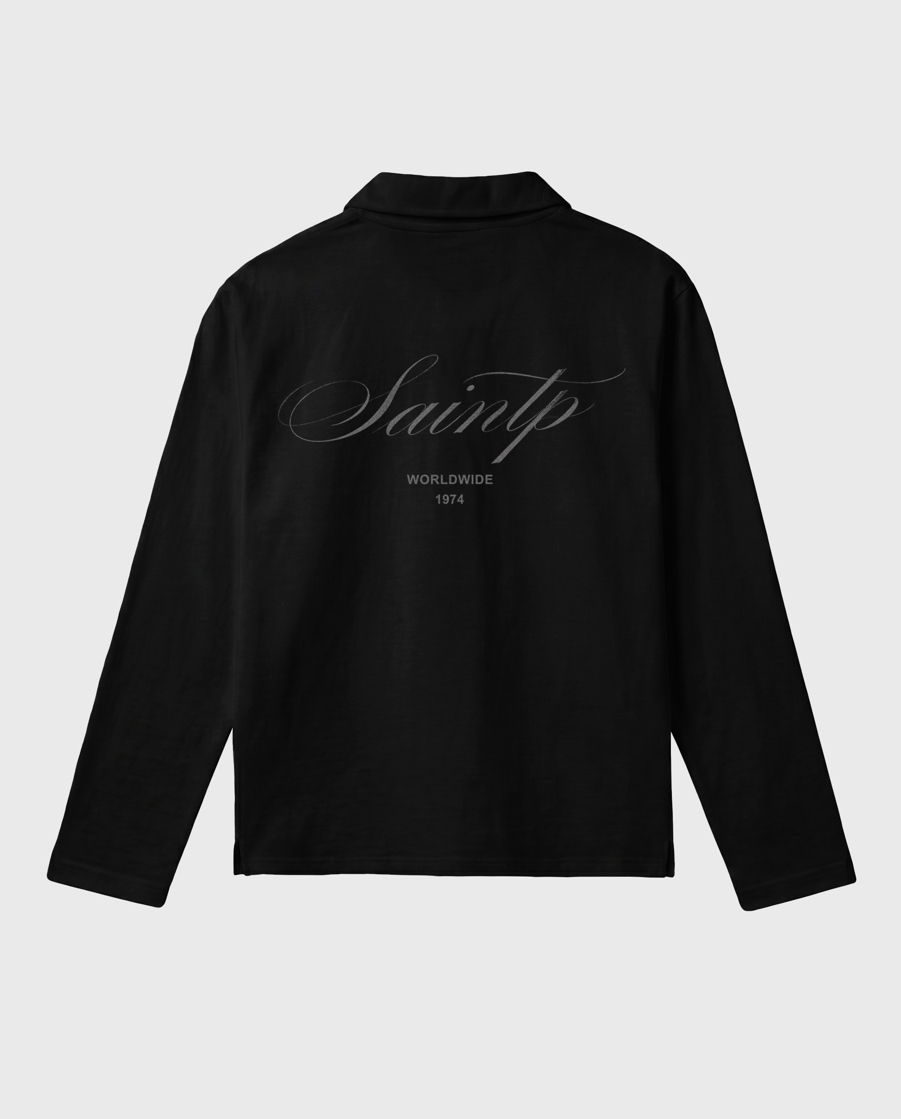 Long Sleeve Polo Shirt (Black)