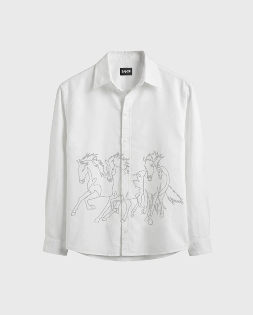 Image of Embroidered Collared T-Shirt