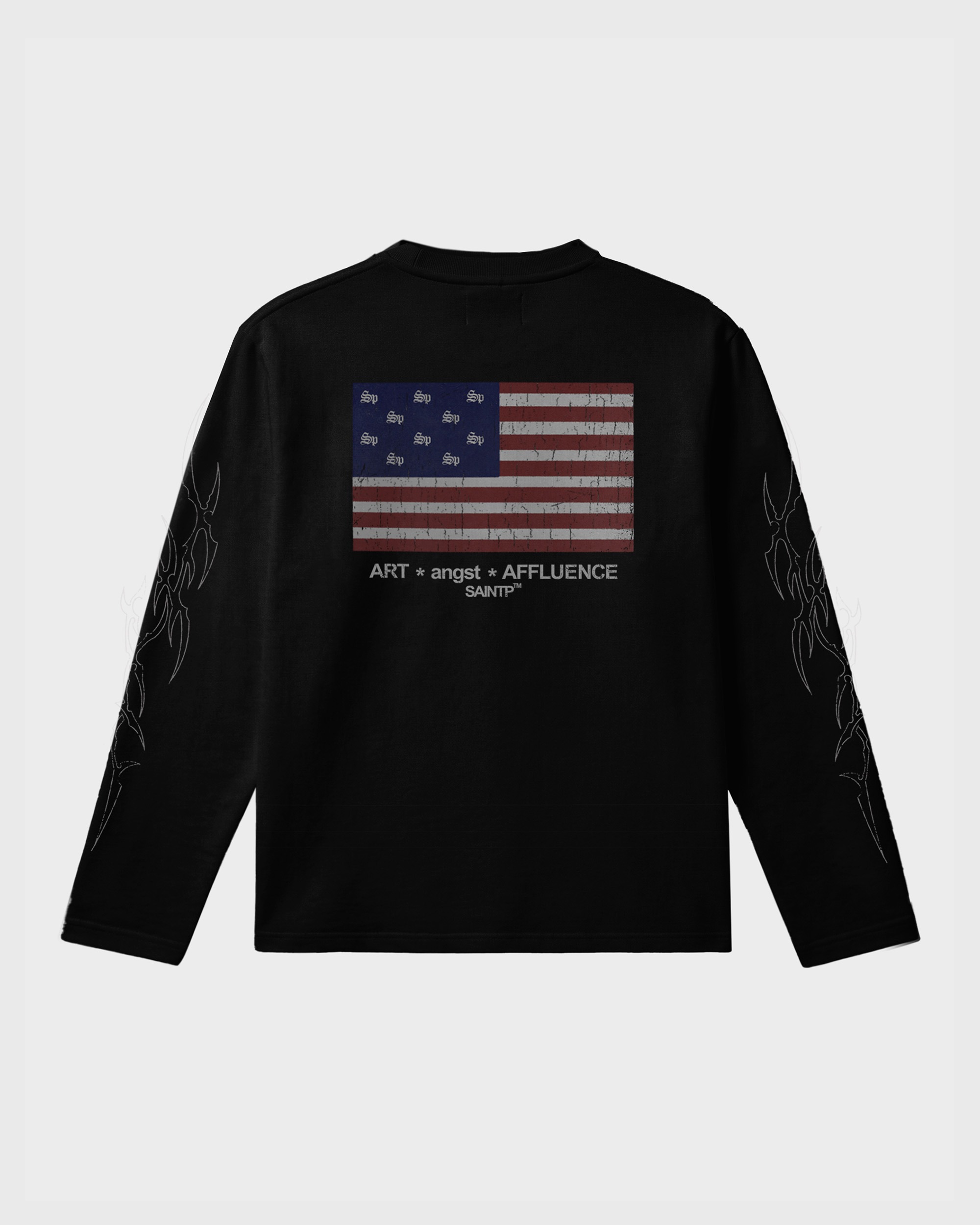 USA Long Sleeve Tee (Black)