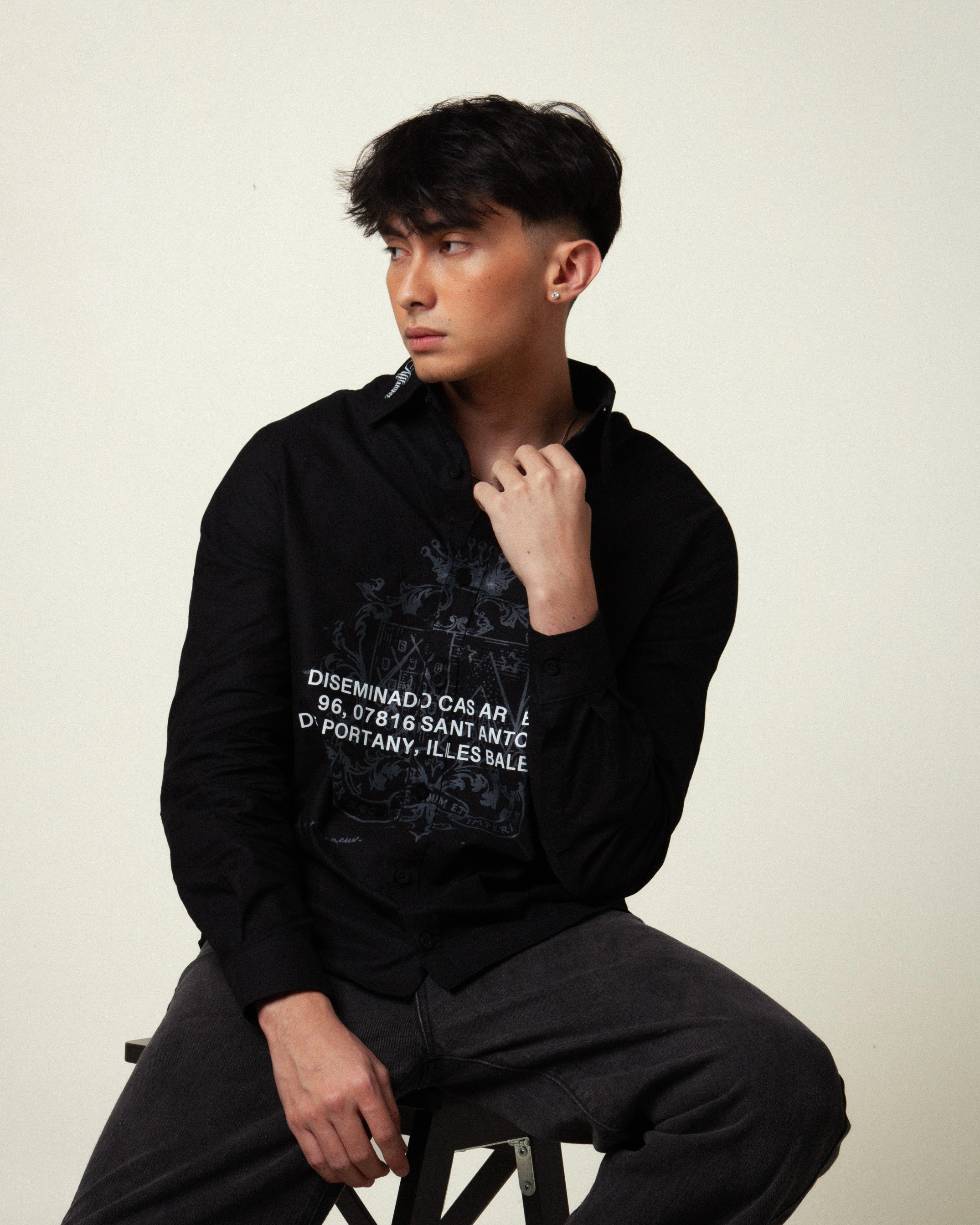 Collared T-Shirt (Black)