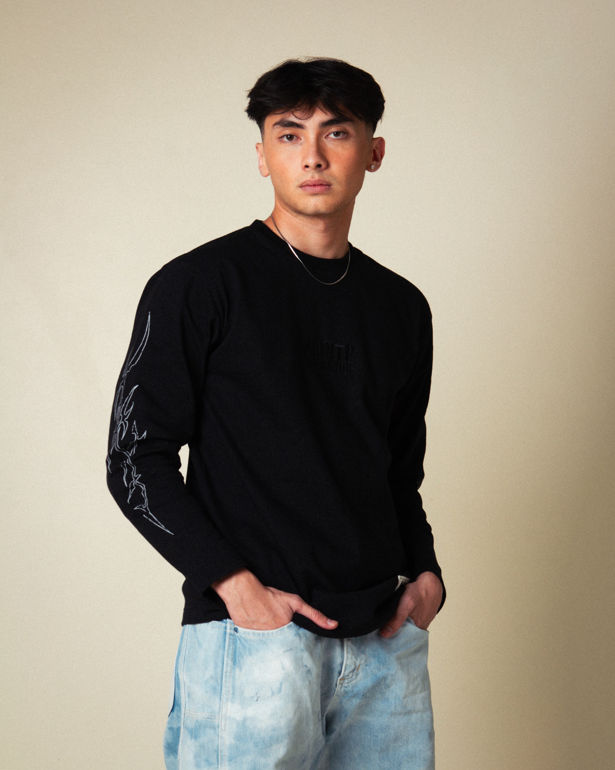 USA Long Sleeve Tee (Black)