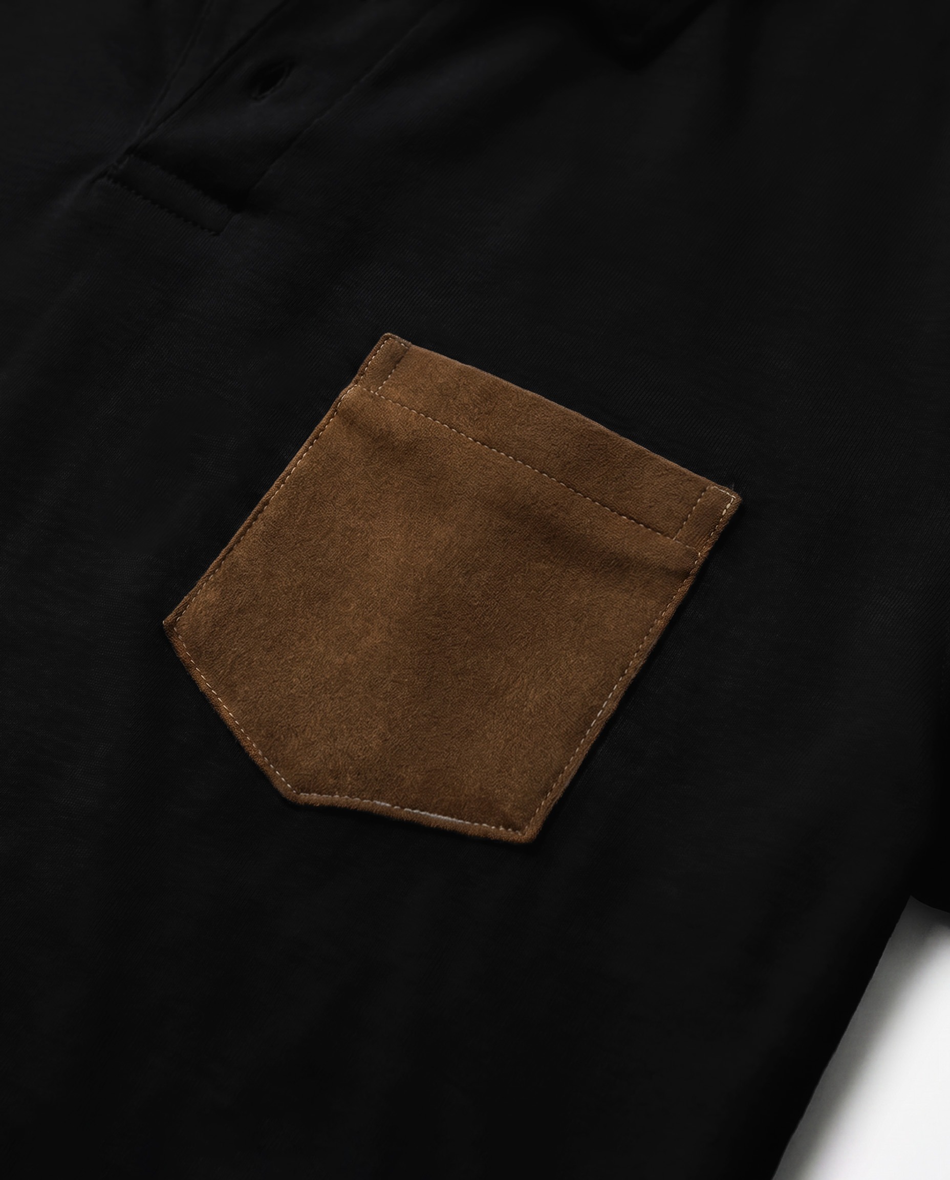 Long Sleeve Polo Shirt (Black)