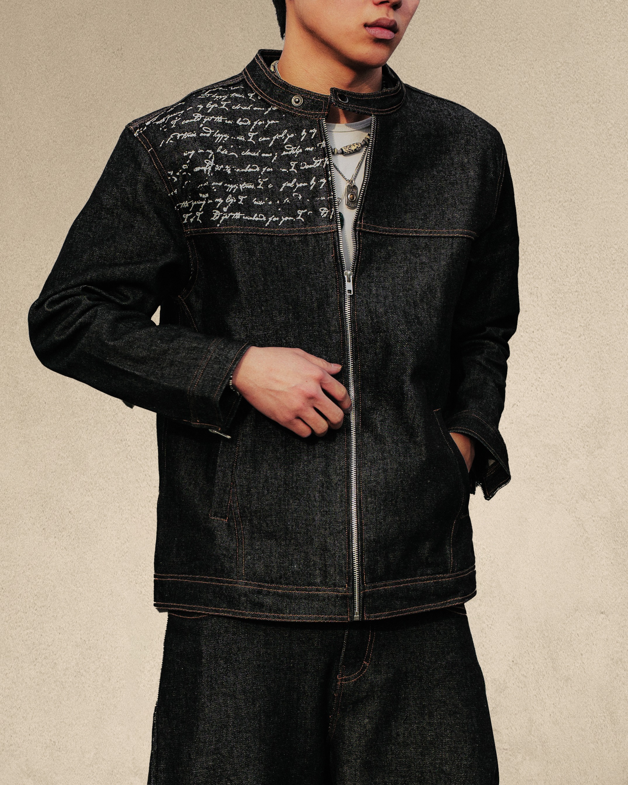 Raw Denim Jacket (Black)