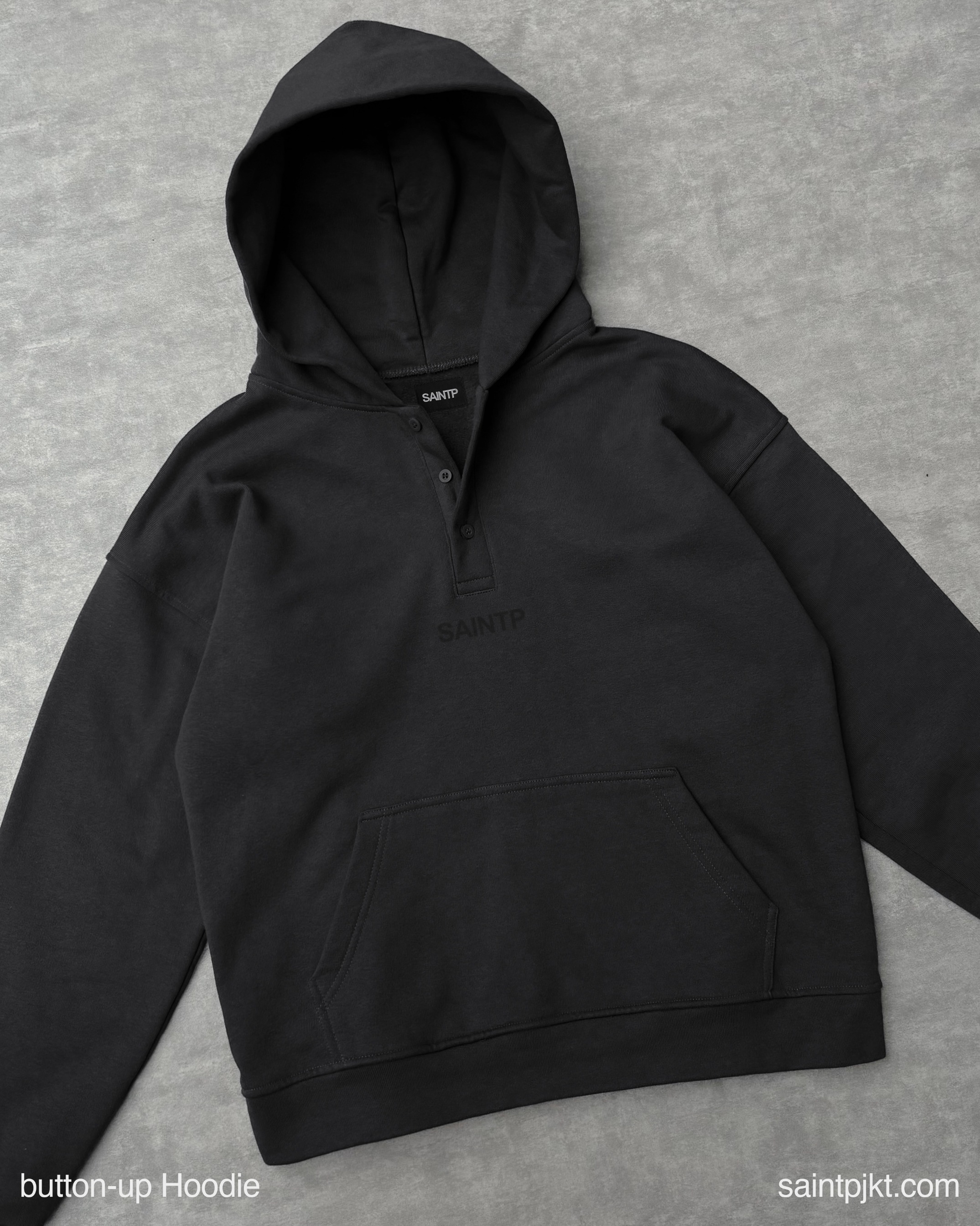 button-up Hoodie (Ash Gray)