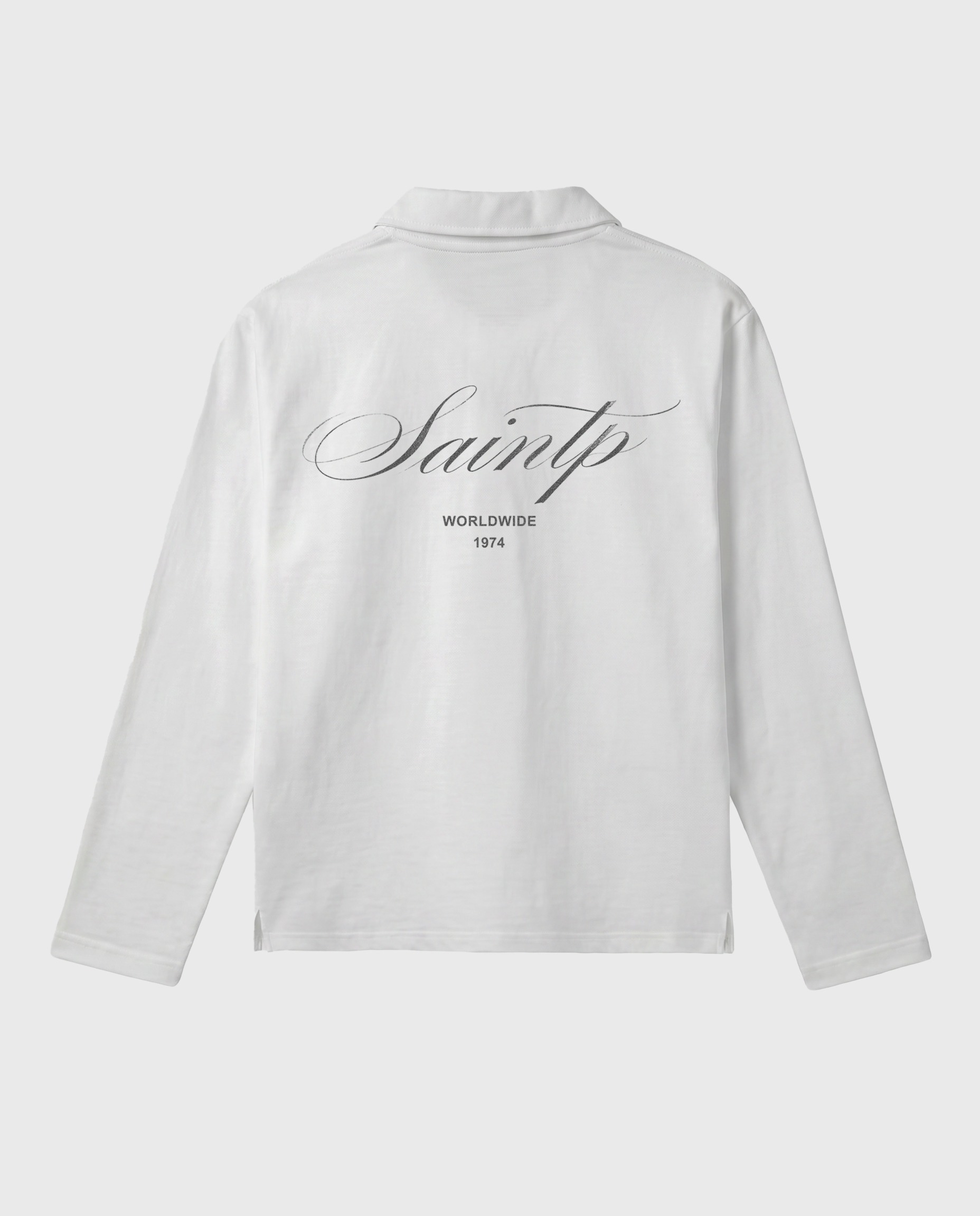 Long Sleeve Polo Shirt (White)