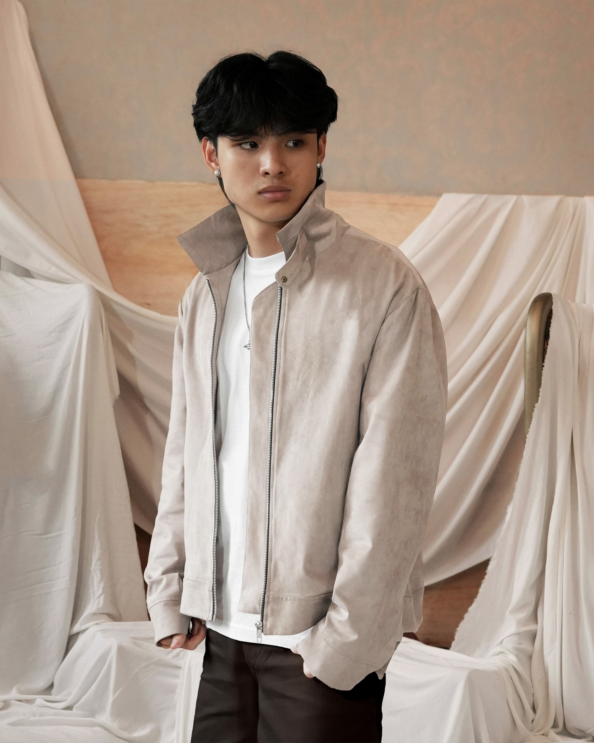 Beige Suede Jacket 