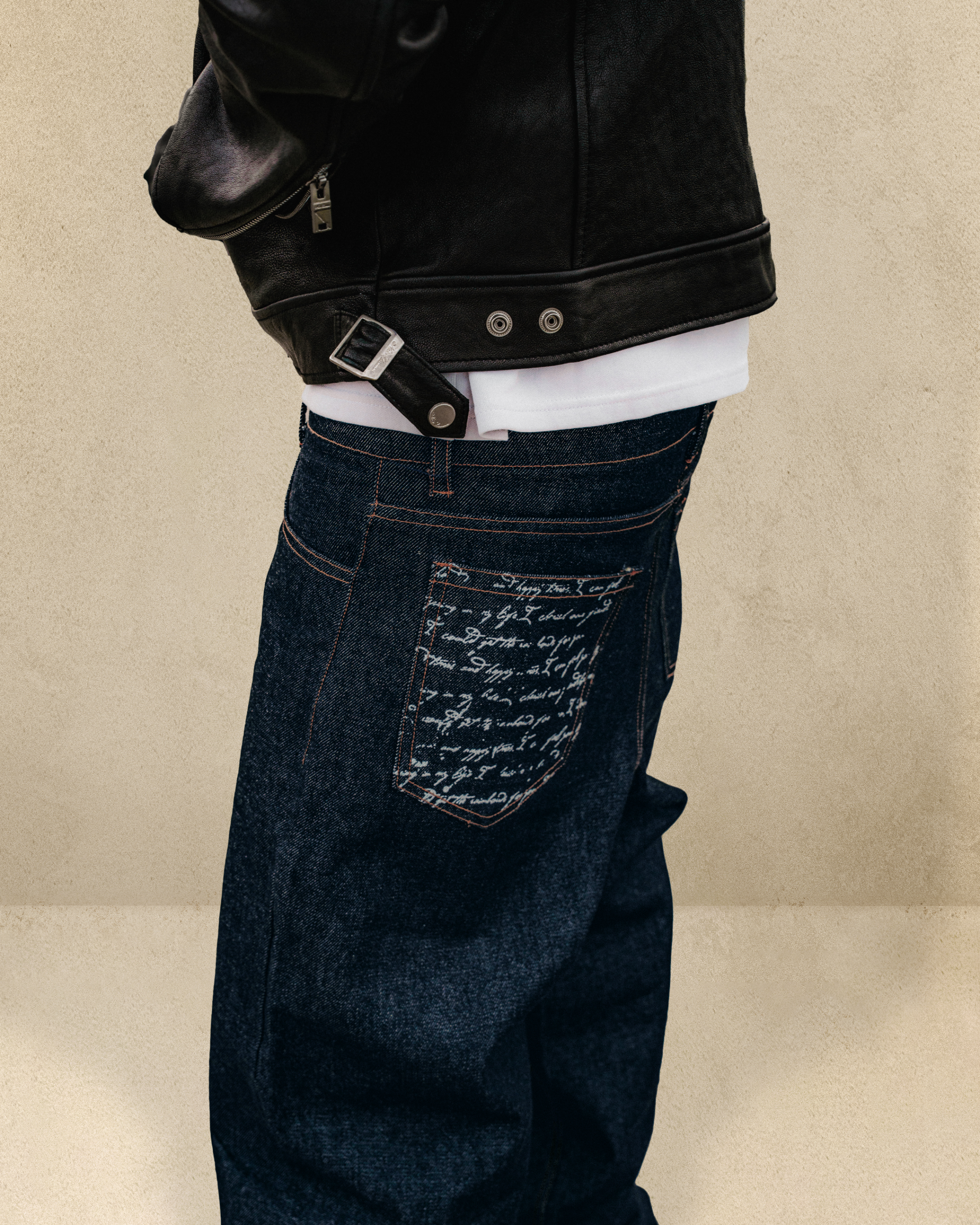 Raw Denim Jeans (Navy)