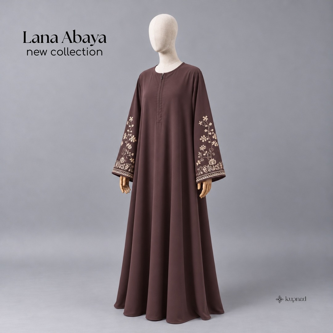 Abaya Bordir Tangan Elegan dan Mewah Busui Friendly - Yeorin Abaya by KUPNAD