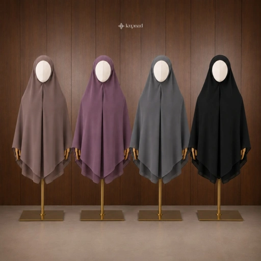 Khiban Khimar Bandana Jumbo 145 x 145 ceruty baby doll Simple Ringan - Asyura Khiban KUPNAD
