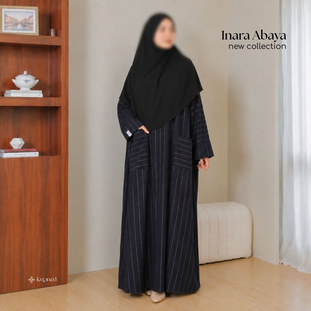 Abaya Rayon Jumbo Batwing Motif Salur Premium - Inara Abaya by KUPNAD