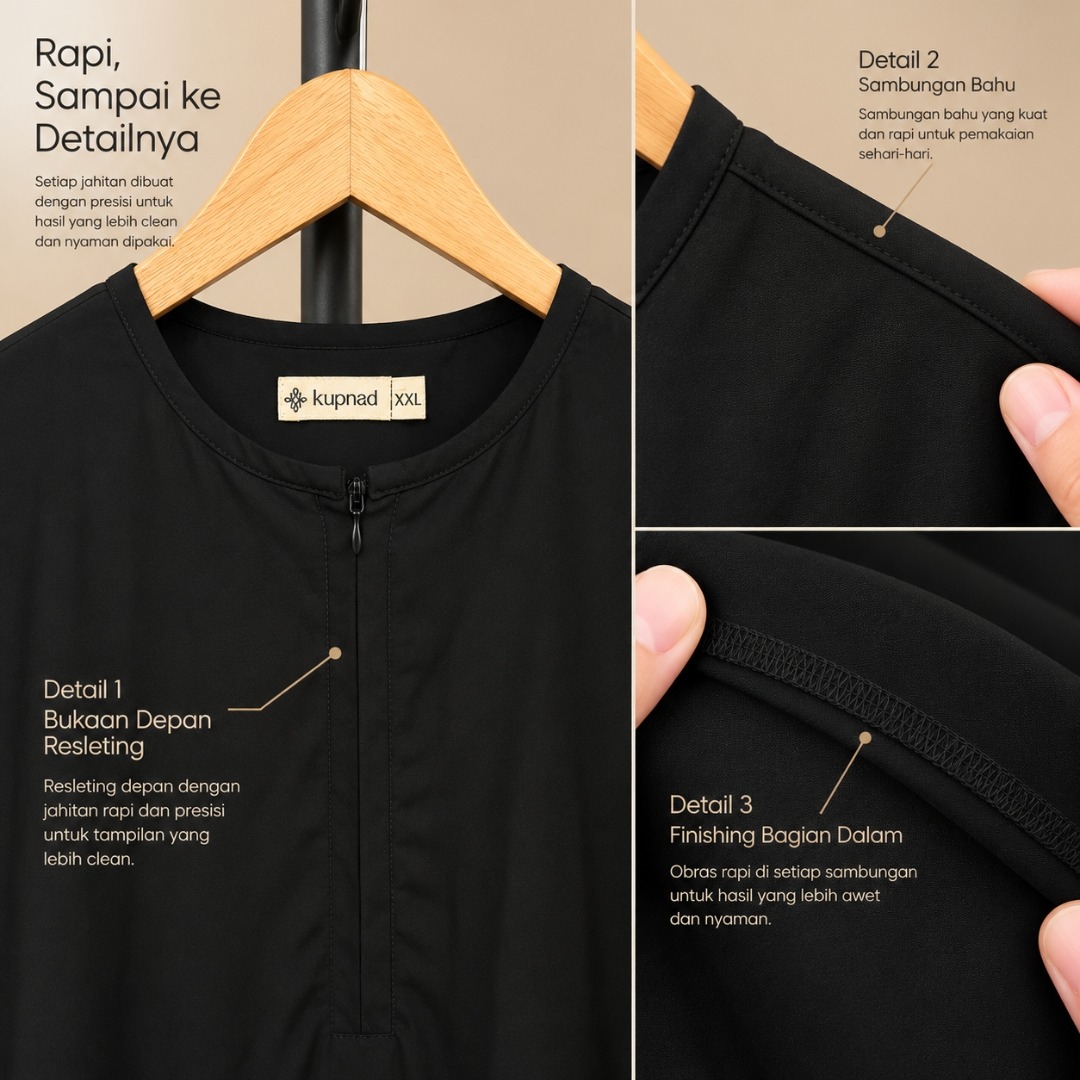 Abaya Bordir Tangan Elegan dan Mewah Busui Friendly - Yeorin Abaya by KUPNAD