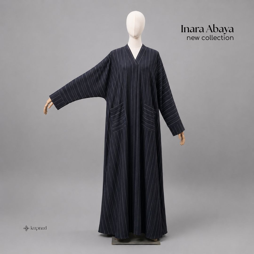Abaya Rayon Jumbo Batwing Motif Salur Premium - Inara Abaya by KUPNAD