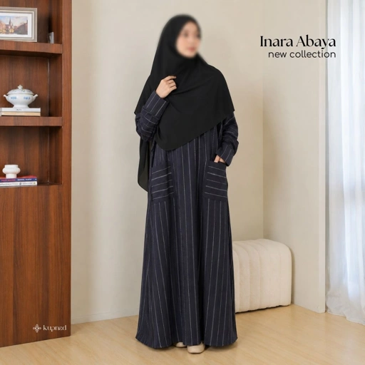 Abaya Rayon Jumbo Batwing Motif Salur Premium - Inara Abaya by KUPNAD
