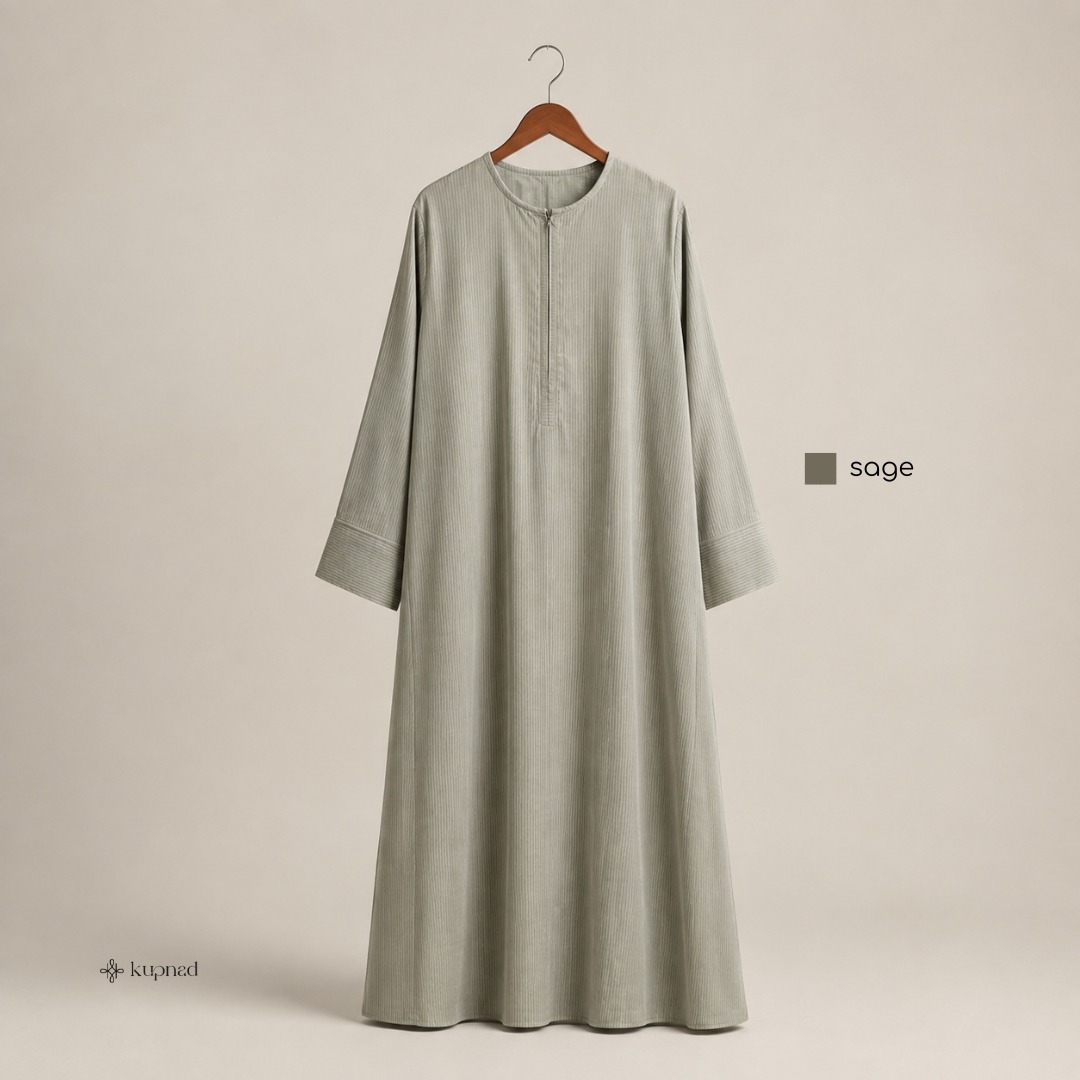 Abaya Premium Motif Emboss Elegan Busui Friendly - Samira Abaya by KUPNAD