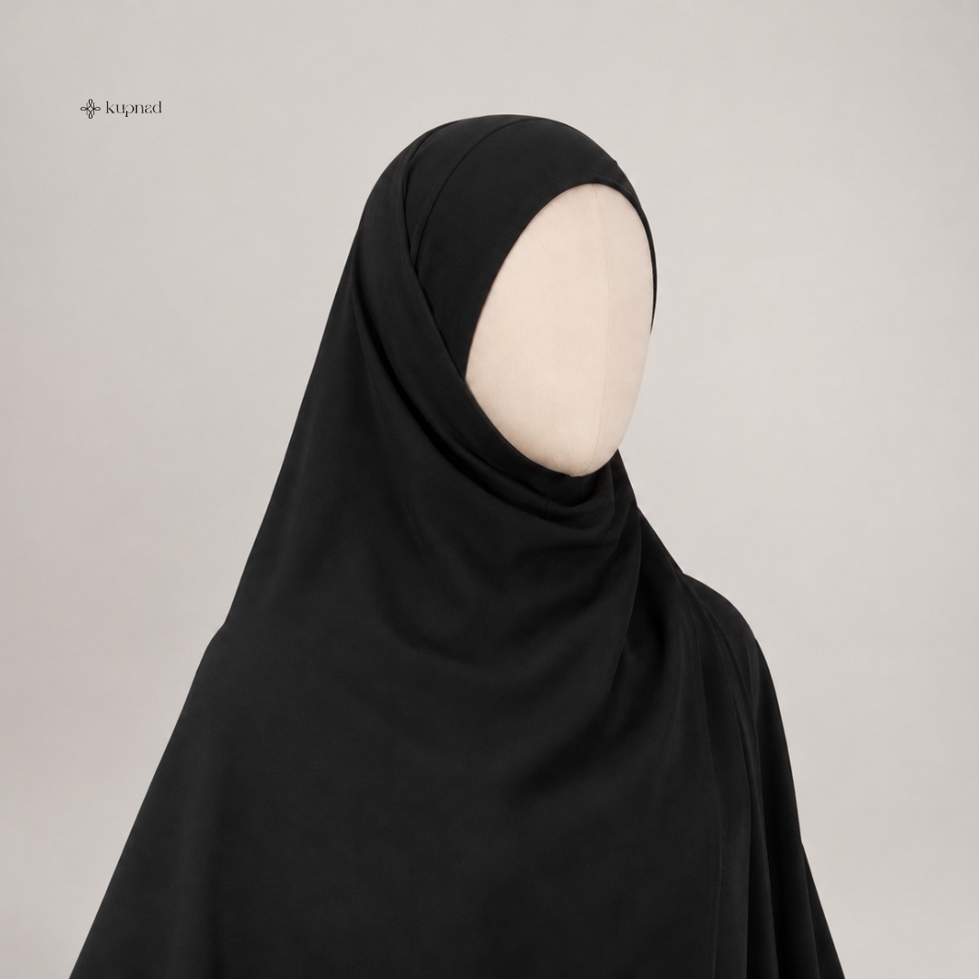 Khiban Khimar Bandana Jumbo 145 x 145 ceruty baby doll Simple Ringan - Asyura Khiban KUPNAD