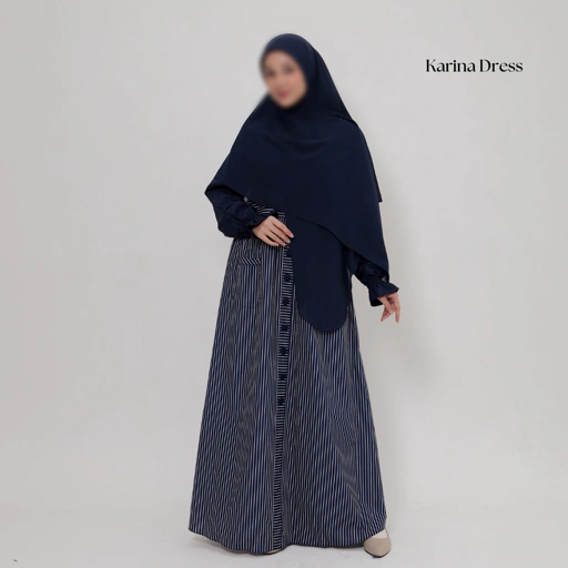 Image of Karina Dress Navy