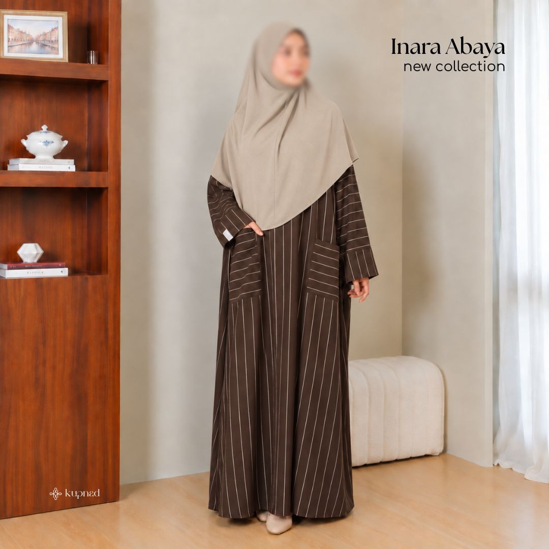 Abaya Rayon Jumbo Batwing Motif Salur Premium - Inara Abaya by KUPNAD