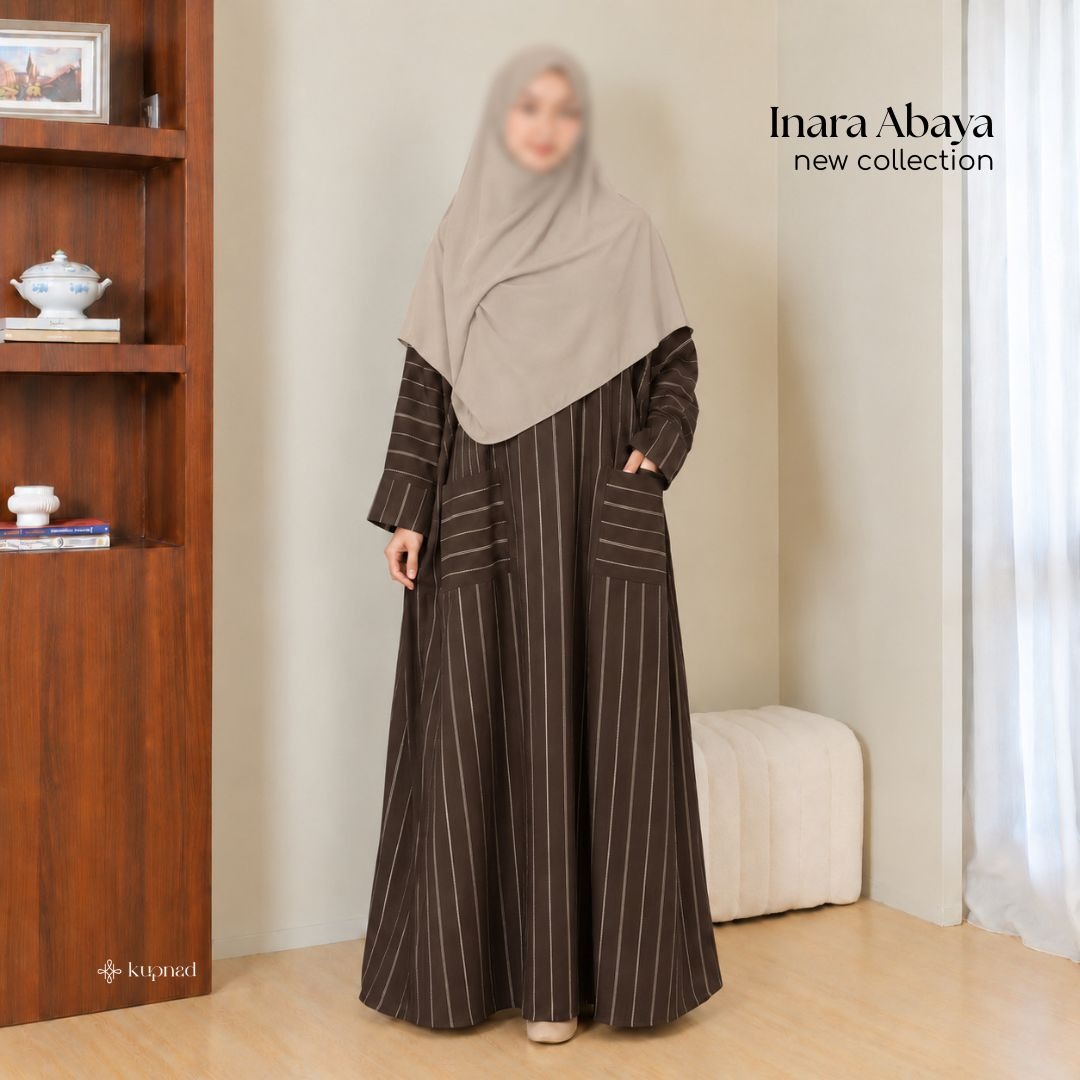 Abaya Rayon Jumbo Batwing Motif Salur Premium - Inara Abaya by KUPNAD