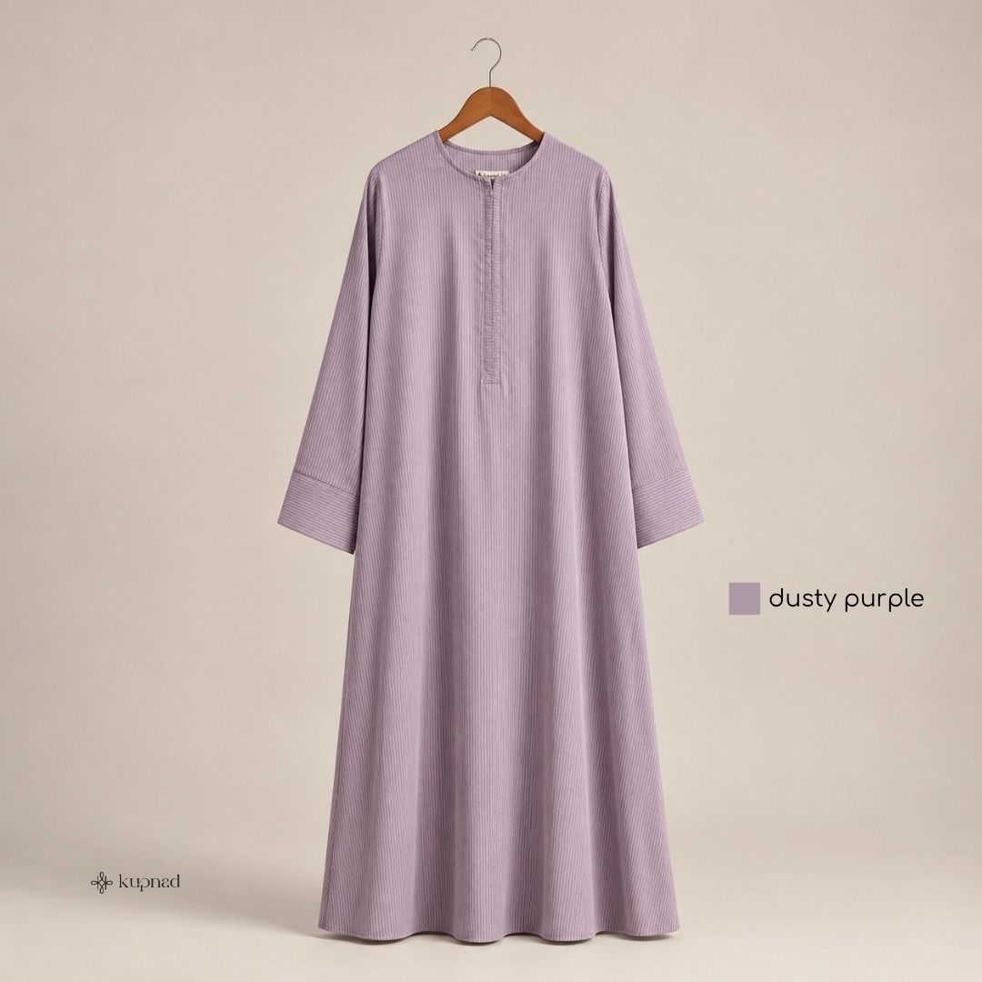 Abaya Premium Motif Emboss Elegan Busui Friendly - Samira Abaya by KUPNAD