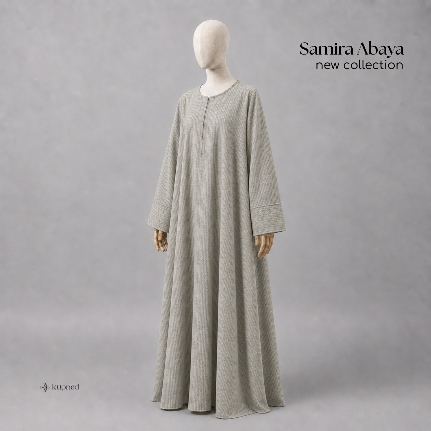 Abaya Premium Motif Emboss Elegan Busui Friendly - Samira Abaya by KUPNAD