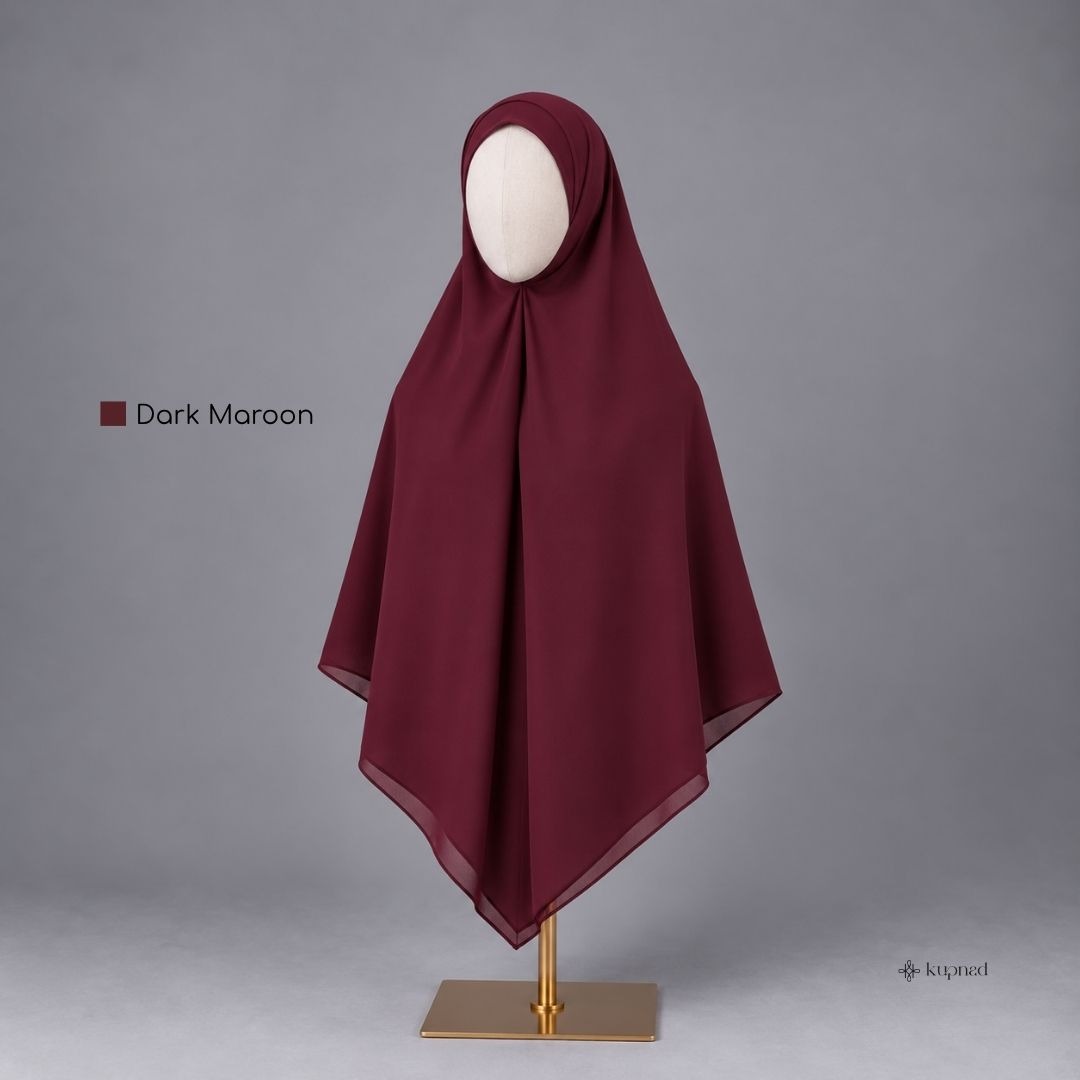 Khiban Khimar Bandana Jumbo 145 x 145 ceruty baby doll Simple Ringan - Asyura Khiban KUPNAD