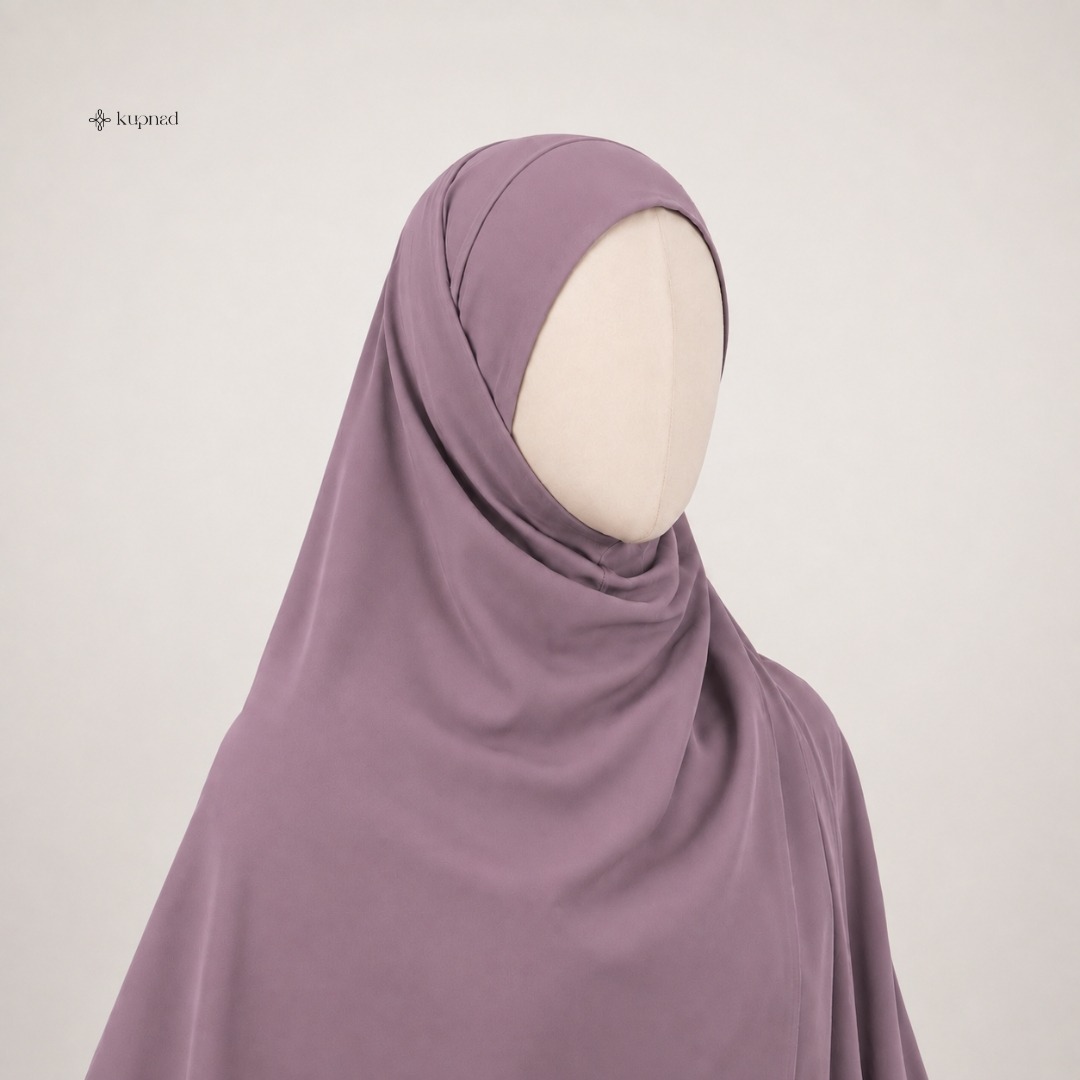 Khiban Khimar Bandana Jumbo 145 x 145 ceruty baby doll Simple Ringan - Asyura Khiban KUPNAD