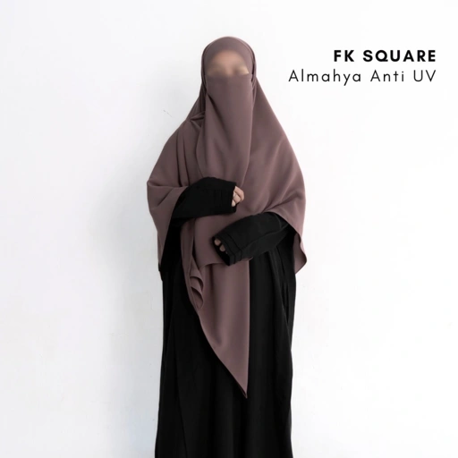 French Khimar Square Almahya Anti UV