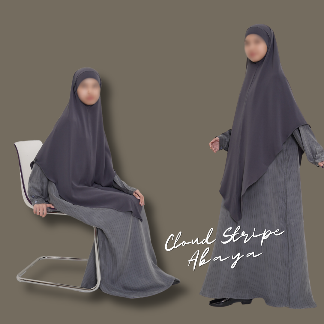 Cloud Stripe Abaya