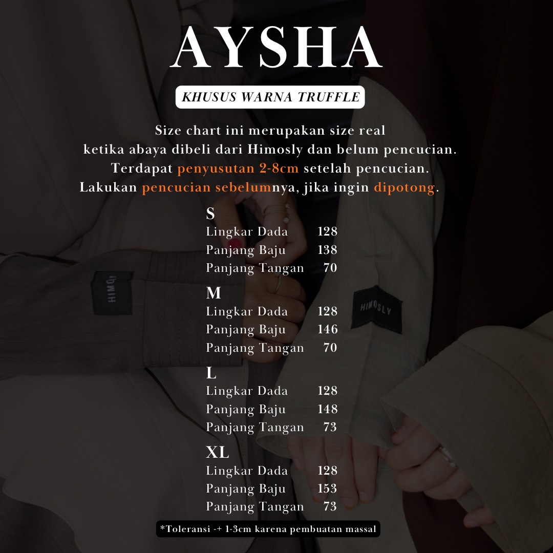 ⁠Aysha Abaya Natural Fabric