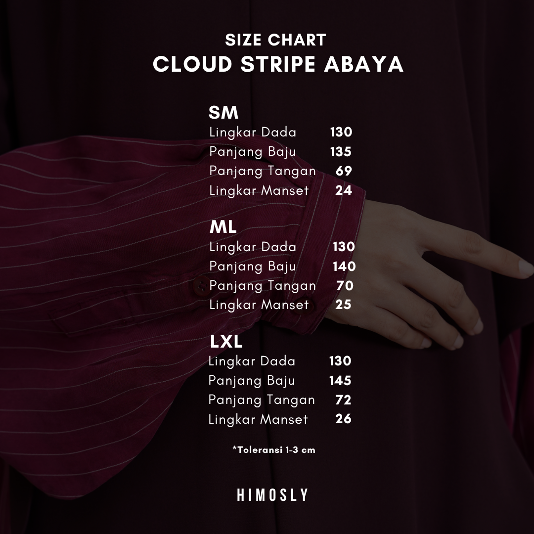 Cloud Stripe Abaya