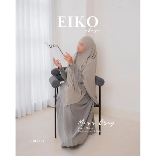 Image of EIKO ABAYA (ABAYA SAJA) Abaya Natural Fabric Abaya Lyocell sandwash