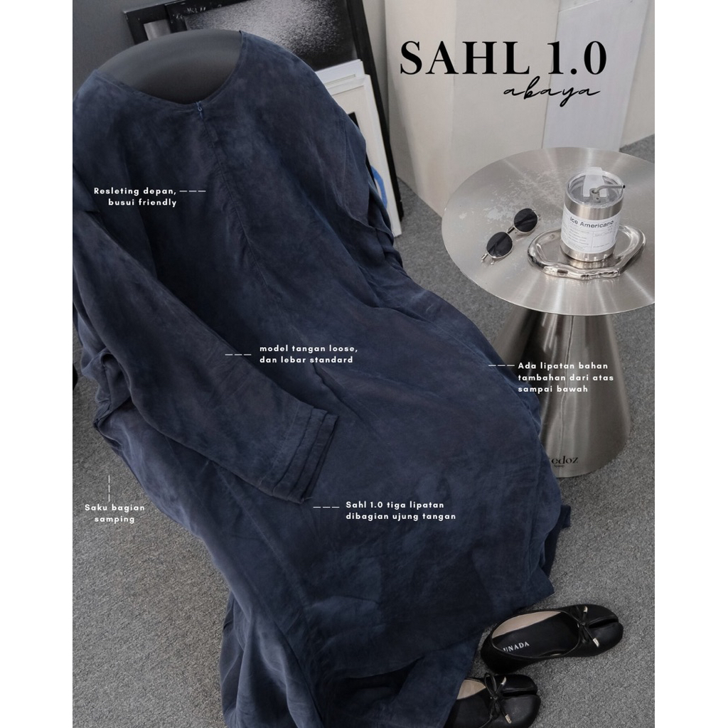 ⁠Sahl Abaya Natural Fabric